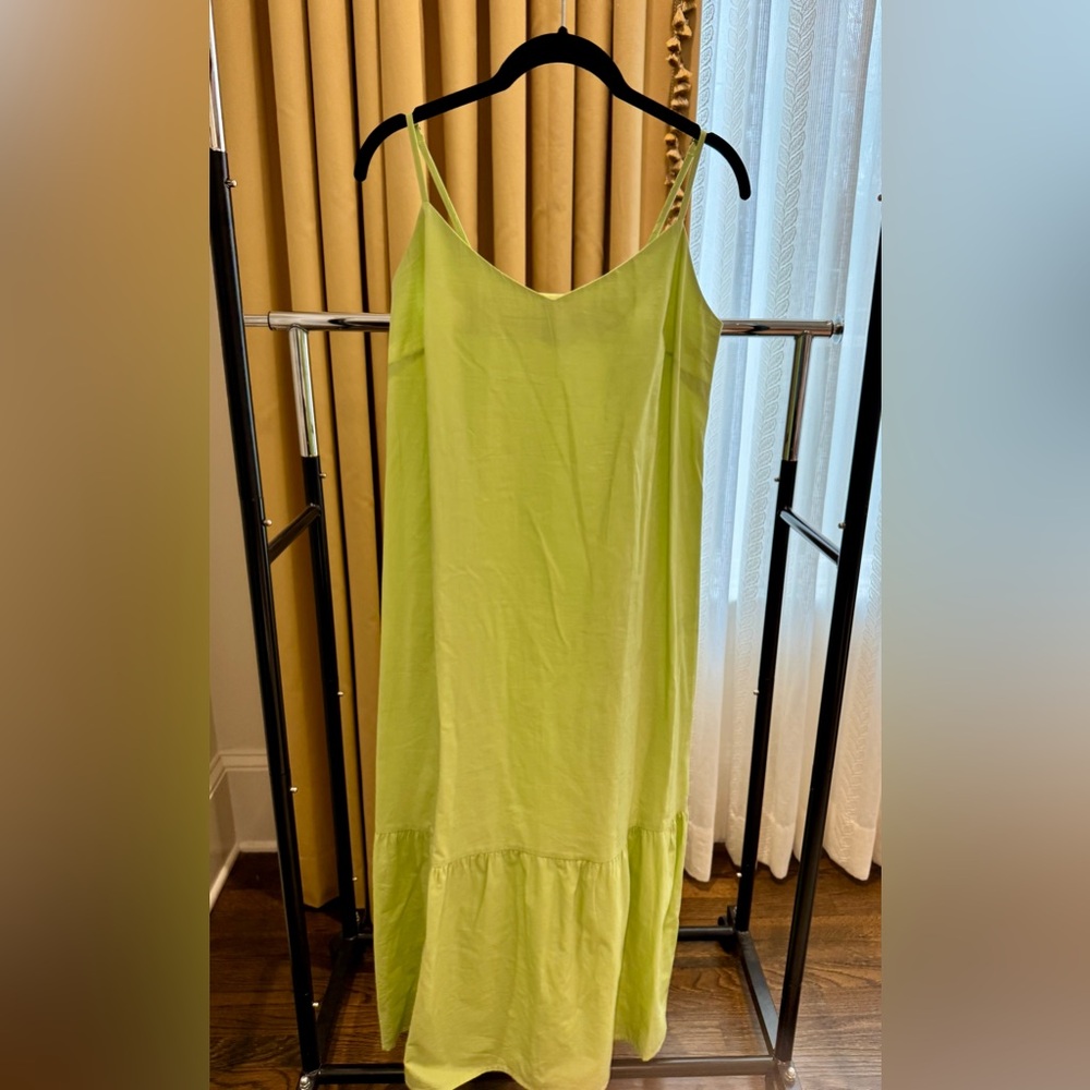 River Island chartreuse maxi dress coverup